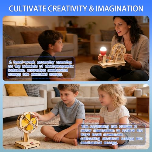 6 in 1 STEM Kits for Kids Ages 8-10-12-14, Stem Toys for Boys Age 8-12, Science Projects, 3D Puzzles for Kids, Educational STEM Toys,Birthday Gifts for 8 9 10 11 12 Year Old Boys and Girls