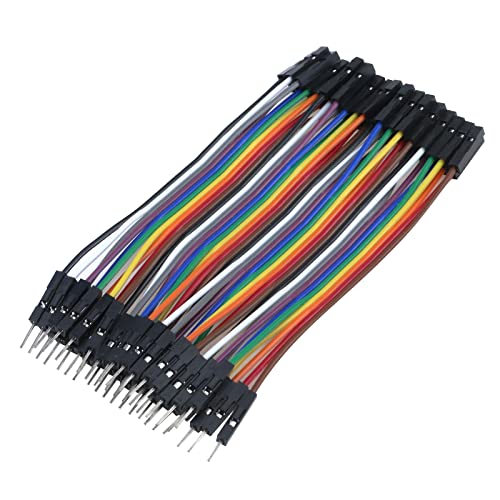 Antrader Breadboard Jumper Wires 40 Pin 10CM Male to Female Jumper Cable - size: 3.9 Inch (10cm), style: 40 Pin (M/F)