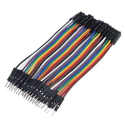 Antrader Breadboard Jumper Wires 40 Pin 10CM Male to Female Jumper Cable - size: 3.9 Inch (10cm), style: 40 Pin (M/F)