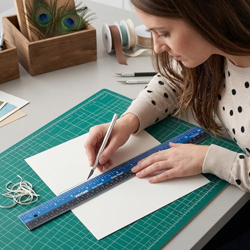Victor Easy Read 12-Inch Stainless Steel Ruler woth Cork Backing - size: 12 inch (1 Count)