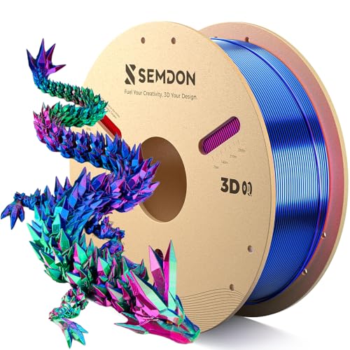 PLA Filament 1.75mm, Tri-Colors Gradient Silk PLA Filament Red/Blue/Green - color: 1kg Pla Red-blue-green