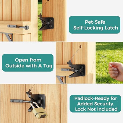 Wooden Gate Hardware Kit, Heavy Duty Anti Sag Outdoor Wood Corner Bracket