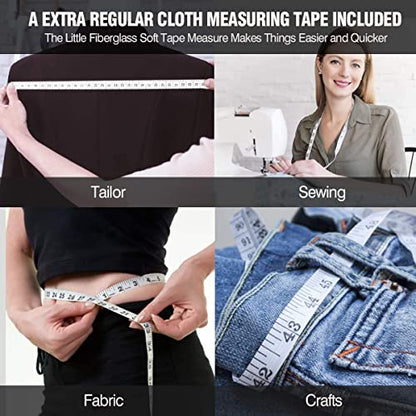 2PCS Tape Measure Body Measuring Tape 60inch (150cm), Retractable Measuring Tape for Body Measurement & Weight Loss, Accurate Body Tape Measure for Fitness, Tailor, Sewing, Handcrafts, Clothes - color: Black
