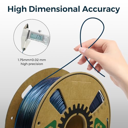 Creator PETG Filament 1.75mm, High Speed 3D Printer Filament 1KG for Max 500mm/s Fast Printing, Burnt Titanium Color Changing Filament, Tough Chameleon 3D Printing Filament (Burnt Titanium) - color: Hs Petg Burnt Titanium