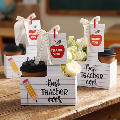 Reallnaive 12 Set Back to School Gifts 2 Cup Drink Carrier,Blue Line - style: Blue Line