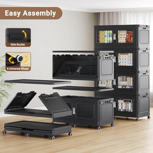 BROVIEW 300 Qt Extra Large Stackable Storage Bin with Lid, 1 Pack Black - color: Black, size: 300QT-1pack