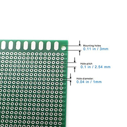 Double Sided PCB Board,D DZRCOXI Large PCB Circuit Board Protoboard 3PCS 12X18CM for DIY Soldering Electronic Projects Compatible with Arduino Kits (12X18CM-3Pcs) - style: 12X18CM-3Pcs