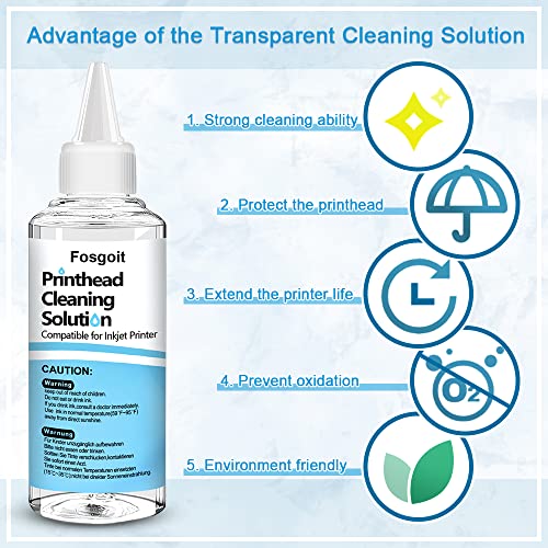 Printhead Cleaning Kits for Epson HP Canon Brother Inkjet Printers, 100ML - size: 100 ml