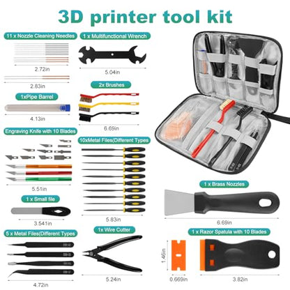 3D Printer Tools kit, for Cleaning 3D Printing & Deburring Printed Part
