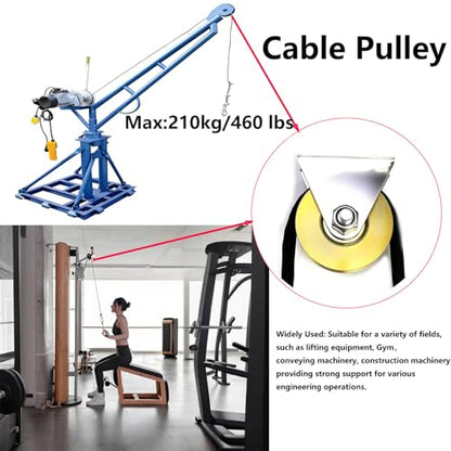 1.5" Bearing Wheel Wire Rope Pulley Block Bearings Bearing Wire Rope Guide Wheel for Lifting with Triangular Bracket L Bracket, 300LB (Bracket/U) - color: bracket/U