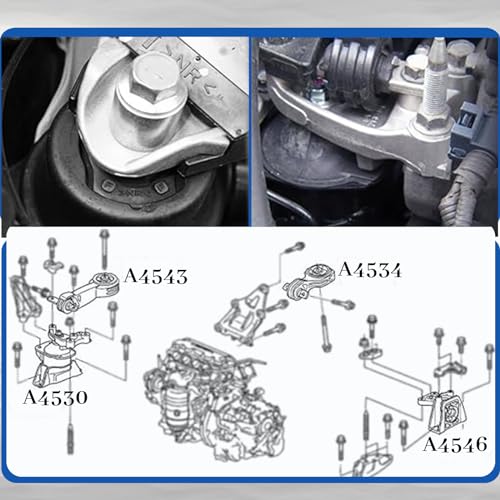 Engine Motor and Trans Mount Set of 4 Replaces # A4530 A4534 A4546 A4543 - size: 2006-2011 Civic 1.8L