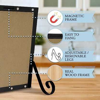 11"x17" Tabletop Chalkboard Sign with Stand - Black - color: Black, size: 11"W x 17"H