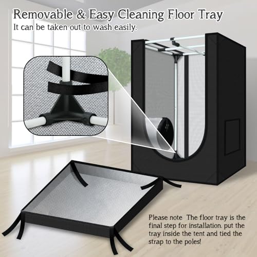 zazzy 2'x2' Grow Tent 24"x24"x36" Hydroponic Mylar Growing Tent - size: 24"x24"x36"