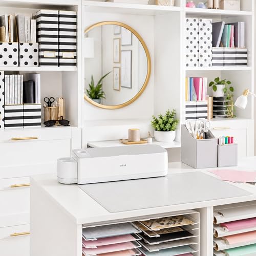 BLU MONACO | Cardboard Magazine File Holder Set of 4 | Vertical Magazine File Holder for Desk and Shelves | Standing File Holder for Classroom School Paper Storage - color: Gold Dots Black Stripes