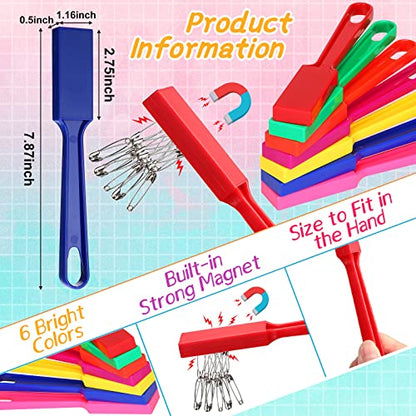 Honoson 6 Pcs Magnetic Wands for Classroom Magnet Bingo Wands STEM for Kids