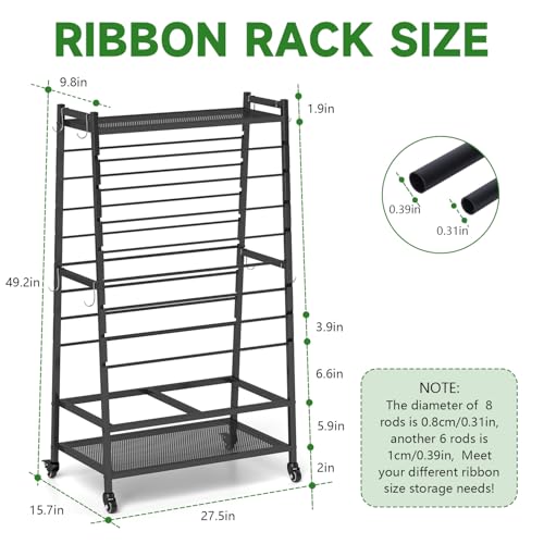 Ribbon Holder-Ribbon Organizer, Double-Sided Ribbon Holder Organizer Rack
