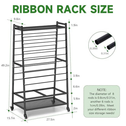 Ribbon Holder-Ribbon Organizer, Double-Sided Ribbon Holder Organizer Rack