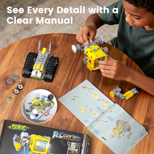 5-in-1 STEM Robot Building Kit, APP & Remote Control Robotics Kit - color: Yellow