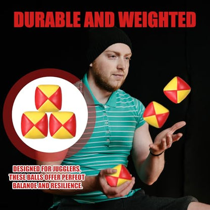 Patelai 6 Pack Juggling Balls for Beginners, Soft Juggle,Yellow Orange - color: Yellow Orange