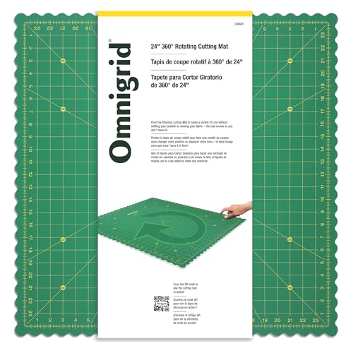 Omnigrid 360° Square Rotating Self-Healing Cutting Mat, 24"