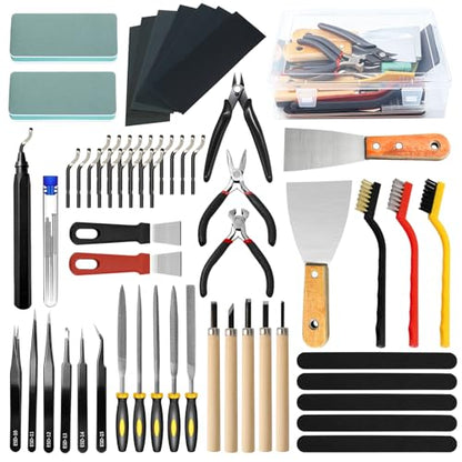 AOBOPLE 82 Pcs 3D Printer Tool Kit with Deburring Tool for FDM/SLA Printers - color: 82 Pcs