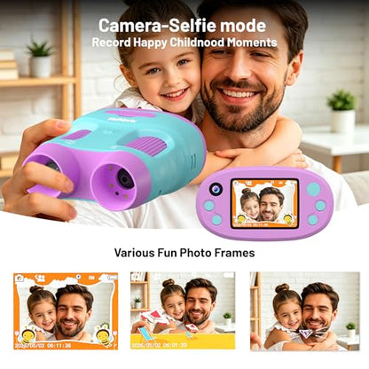 1000X Handheld Microscope for Kids 2.0" Screen 32GB Card Included - color: Purple