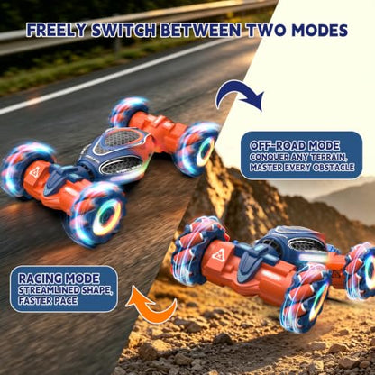 Remote Control Car - RC Drift Car Gesture Sensing Toy Boy Age 6-8-12 Gifts - color: Orange