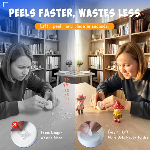 Large Mounting Putty with Pull Tab,Clear Removable Double Sided Adhesive Dots, Museum Stick Tack for Display Poster Hanging Wall Decor & Crafts, 98 Pcs 0.6" x 1.38" - size: 0.6" x 1.38" / 15x35mm / 98Pcs