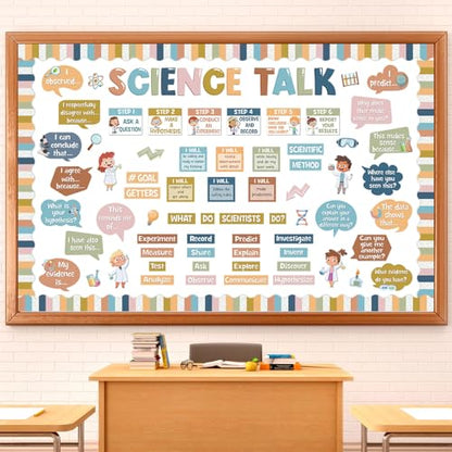 Pajean 93 Pcs Boho Science Bulletin Board Science Talk Classroom Decor - style: Boho Science