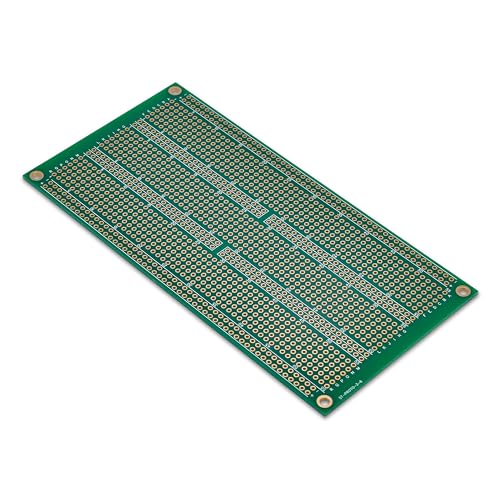 Double Sided ENIG Protoboard, Solderable Breadboard, Electronic Circuit Board for DIY Prototype Circuit, FR4, Plated Through Hole Solder Prototype Board, ST-PROTO-3-6 (3" x 6") - style: 3" x 6"