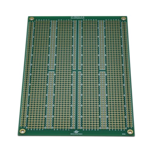 Double Sided ENIG Protoboard, Solderable Breadboard, Electronic Circuit Board for DIY Prototype Circuit, FR4, Plated Through Hole Solder Prototype Board, ST-Proto (4" x 6") - style: 4" x 6"