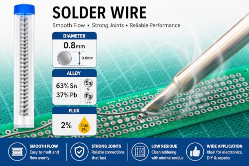 Soldering Iron Kit, 60W Adjustable Temperature 5-in-1 Solder Wire, Stand, Sponge, Rosin Paste Flux, Fast Heating Desoldering Tool for Electronics Repair Hobby DIY 120 V US Plug - color: Soldering Iron Kit 7