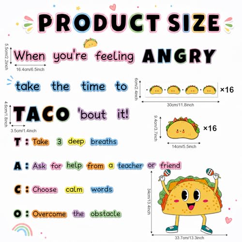 party greeting Taco Mexico Bulletin Board Set for Back to School Decoration - style: Taco