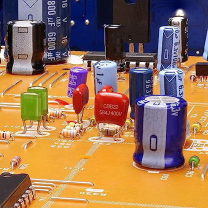 150PCS Metallized Polypropylene Polyester Film Capacitors Kit 0.001uF 0.0022uF 0.0033uF 0.0047uF 0.068uF 630V and 0.01uF 0.1uF 0.022uF 0.22uF 0.033uF 0.33uF 0.047uF 0.47uF 0.15uF 0.56uF 400V