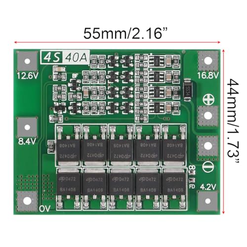Gebildet 3pcs Enhanced 4S 40A 16.8V 18650 Lithium Battery Protection Board PCB BMS Charger Protection Circuit Balance Charging Module - style: 4S Charger PCB