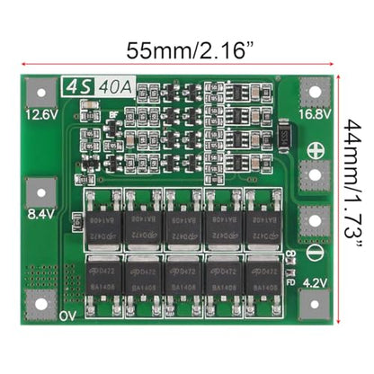 Gebildet 3pcs Enhanced 4S 40A 16.8V 18650 Lithium Battery Protection Board PCB BMS Charger Protection Circuit Balance Charging Module - style: 4S Charger PCB