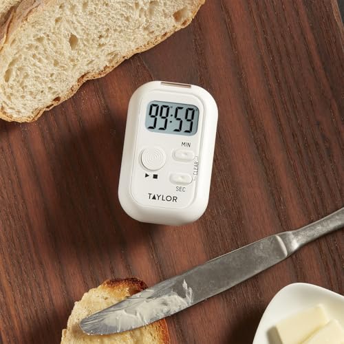 Taylor Digital Kitchen Timer Large LCD Display Magnetic Back