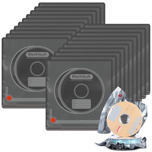 Vacbird 20 Pack 3D Filament Storage Bags, Vacuum Sealed & Light-Proof Reusable Bags for 1.75mm 2.85mm 3D Printer Filament (12.6x13.4 Inch) - Pump Not Included