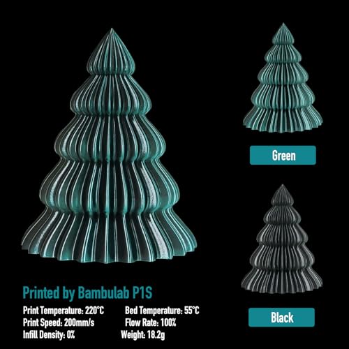 YXPOLYER PLA Filament Premium 2-Color Silk PLA 3D Printer Filament 1.75mm 1kg, Dual Color Black and Green Dual-Color Printing - color: Black&green