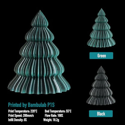 YXPOLYER PLA Filament Premium 2-Color Silk PLA 3D Printer Filament 1.75mm 1kg, Dual Color Black and Green Dual-Color Printing - color: Black&green
