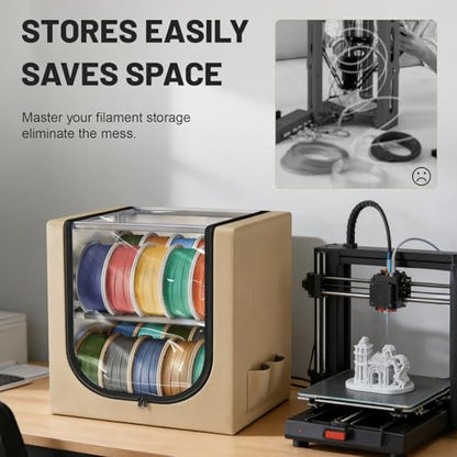 2-Tier 3D Filament Dry Storage Box 20 Rolls of Filaments Cover