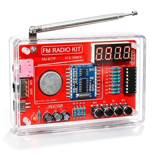 ISolderStore Electronic Kits FM Radio Kit Soldering Practice Kit Radio DIY School Soldering Projects FM 87-108MHz for Soldering Learning and Teaching
