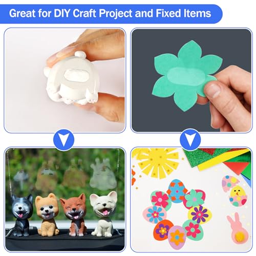 JANYUN 140 Pcs Mounting Putty, Double Sided Sticky Dots Poster Putty Clear - size: 20x10mm Square 140pcs