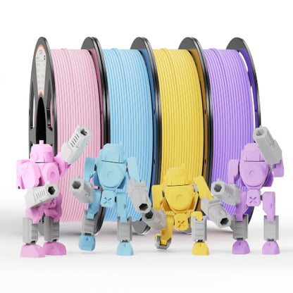 YOOPAI Matte PLA+ Filament 1.75mm, 250g Starter Color Bundle, 4 Rolls - color: Pla Bundle-250gx4-112020009