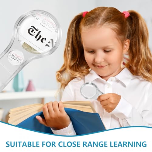 SenseYo 30 PCS Clear Mini Magnifying Glass for Kids, 5X Small Kid Magnifier for Hobbies, Science, Study - size: 30