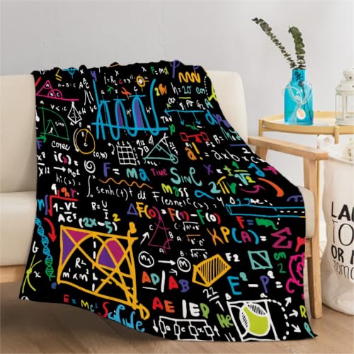 FUNBIRD Math Blanket Math Teacher Gift Appreciation Gifts for Math Lovers - color: Math2, size: 30"x40"-Toddlers/Pets Size