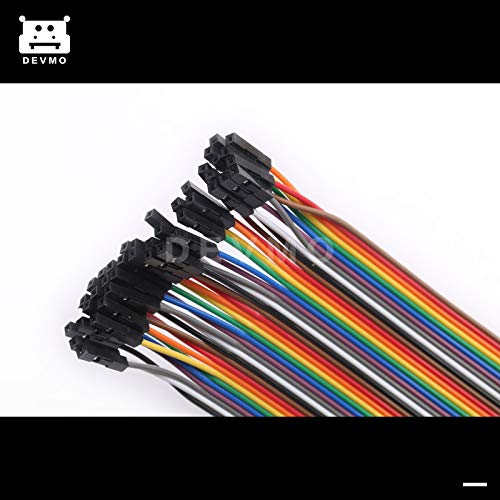 DEVMO 120pcs Dupont Wire Jumper Cable Ribbon 20cm Male to Female Compatible with Ar-duino Breadboard SMT32 Ar-duino Raspberry Pi