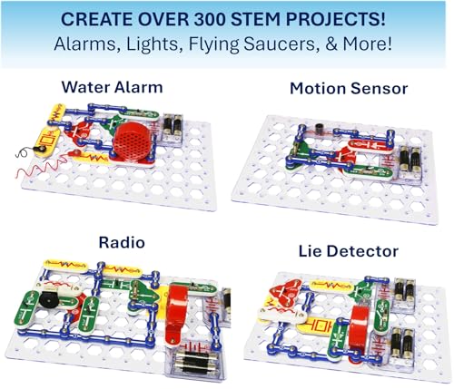 SNAP CIRCUITS Classic SC-300 STEM Electronics Kit, 300+ Projects, Ages 8+ - size: 300 Projects
