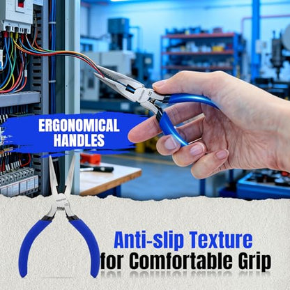 2-Piece Precision Pliers Set 5 Inch Mini Needle Nose Pliers & Wire Cutters - size: Needle Nose Pliers & Wire Cutters