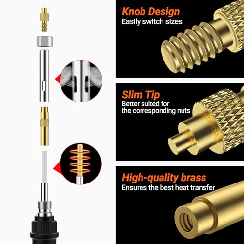 Preciva Heat Set Inserts, Brass Threaded Inserts Set for 3D Printer, M2-M8